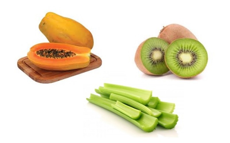 Apio, kiwi y papaya: protectores del hígado