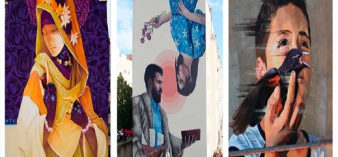 Murales gigantes llenarán de color el corazón de Santiago