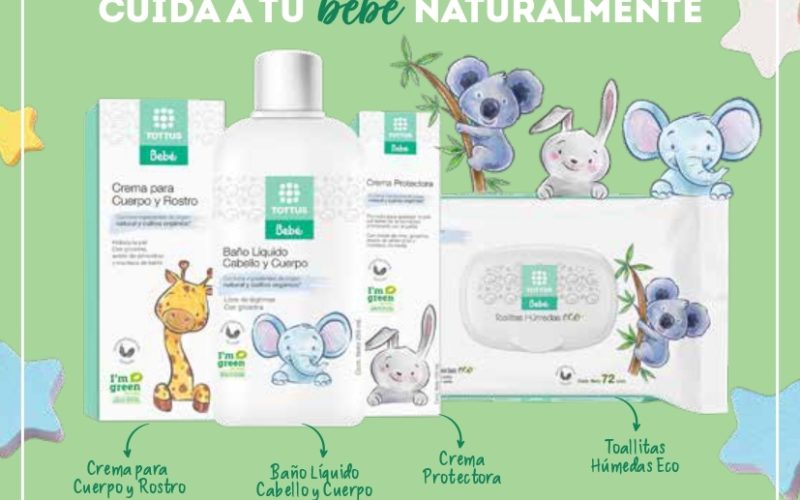 Nueva línea Ecológica Tottus para  Bebés, con ingredientes naturales y empaques “Im Green”