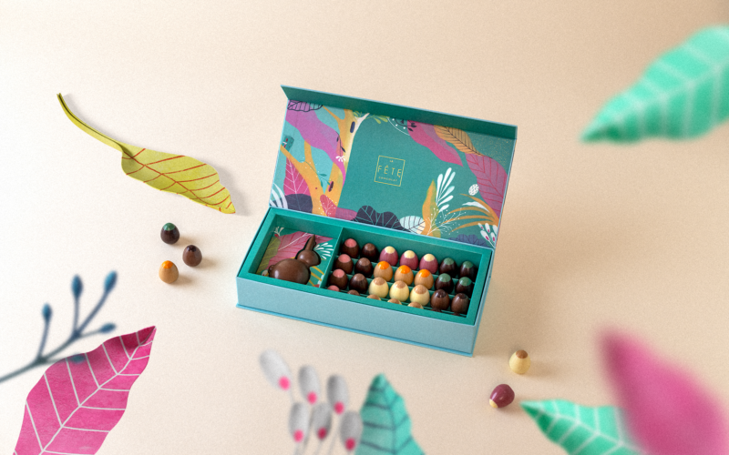 Chocolates premium en preciosas ilustraciones: la propuesta de la Fête Chocolat para esta Pascua