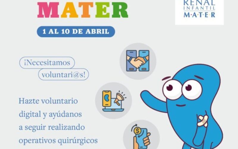 Conexión solidaria: Corporación MATER busca voluntarios digitales para primera colecta en línea